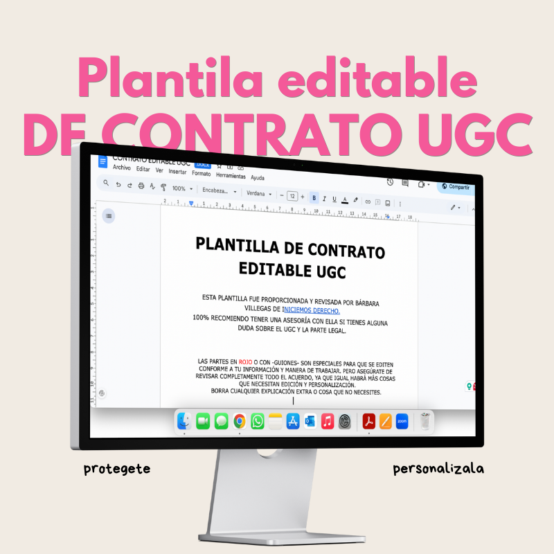 Plantilla Editable de Contrato UGC