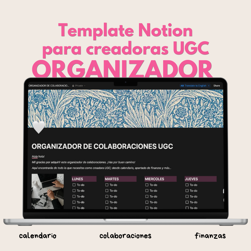 Organizador Notion UGC
